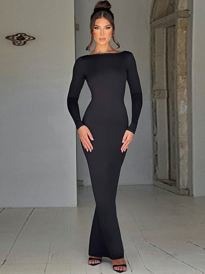 LunaRuche Backless Maxi Dress